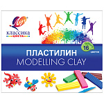 ПЛАСТИЛИН 16 ЦВ. 320 Г, КЛАССИКА, ЛУЧ, СО СТЕКОМ, К/К /14/