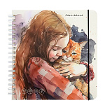 СКЕТЧБУК 40 Л, 165*165. ОБНИМУ С ЛЮБОВЬЮ, 7БЦ, МАТ. ЛАМ. РЕЗИНКА, НА ГРЕБНЕ /20/