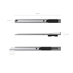 НОЖ КАНЦЕЛЯРСКИЙ 0.9 СМ. ERICHKRAUSE FERRO, МЕТАЛЛ. ПОЛИБЕГ /24/96/