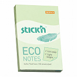 БЛОК Д/ЗАПИСИ 51*76 ММ, 100Л. HOPAX STICK*N ECO, ПАСТЕЛЬ ЗЕЛЕНЫЙ /12/144/412395