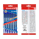 Набор из 8 ручек шариковых ErichKrause R-301 Stick Original 1.0, цвет чернил синий (в пакете)