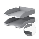 ЛОТОК ГОРИЗ. 2-ОЙ ERICHKRAUSE OFFICE, СЕРЫЙ, МОНОЛИТ /1/10/ РФ