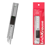 НОЖ КАНЦЕЛЯРСКИЙ 18.0 ММ. ERICHKRAUSE ЛЁГКАЯ СТАЛЬ, АВТОФИКСАТОР, МЕТАЛЛИК, ПАКЕТ /24/360/