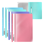 СКОРОСШИВАТЕЛЬ ПЛАСТ, А4, ЕRICHКRAUSE FIZZY PASTEL, 0.18 ММ, ПЕРФ. АССОРТИ /20/240/ РФ