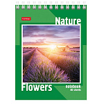 БЛОКНОТ 40 Л, А6, КЛ, ХАТБЕР. ПЕЙЗАЖИ, МЕЛ. ОБЛ. УФ-ЛАК, НА ГРЕБНЕ /6/96/