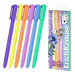 РУЧКА ГЕЛ. ERICHKRAUSE PARADISE STICK PASTEL BLOOM, 0,6 ММ, НАБОР 06ШТ, АССОРТИ, ПЭТ-БОКС /24/288/