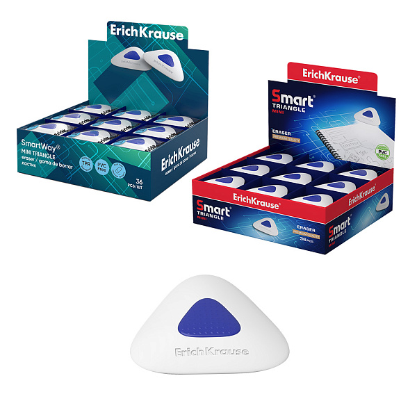ЛАСТИК ERICHKRAUSE SMARTWAY® МИНИ, ТРЕУГ. С ЦЕНТРОВКОЙ, БЕЛЫЙ /36/1440/