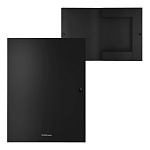 ПАПКА НА КНОПКЕ, А4, ERICHKRAUSE CLASSIC, 8 ММ, 0,4 ММ, 3 КЛАПАНА, ЧЕРНЫЙ /4/48/ РФ