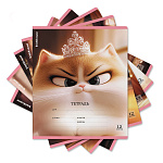 ТЕТРАДЬ 12 Л, КЛ. ERICHKRAUSE PRIMA CAT, ВЫБ. УФ-ЛАК, ГЛИТТЕР, MIX-PACK /10/280/ 