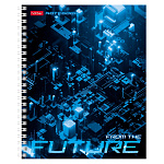 ТЕТРАДЬ 96 Л, А5, КЛ, ХАТБЕР. FUTURE, ГЛЯНЦ. ЛАМ. ПЕРФ. НА ГРЕБНЕ /4/48/ РФ