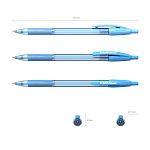 РУЧКА ШАР. АВТ. ERICHKRAUSE R-301 SPRING MATIC&GRIP 0,7, СИНИЙ /50/400/3200/