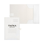ПАПКА ДЛЯ БУМАГ НА ЗАВЯЗКАХ, А4, 360 Г/М, WORKMATE, КАРТОН, БЕЛЫЙ, МЕЛ. /150/ РФ