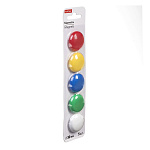 МАГНИТЫ ДЛЯ ДОСКИ 30 ММ, 5 ШТ/УПАК. ХАТБЕР, ЦВЕТНЫЕ, БЛИСТЕР, Е/П /