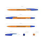 Набор из 8 ручек шариковых ErichKrause R-301 Stick Orange 0.7, цвет чернил синий (в пакете)