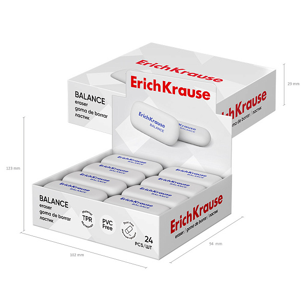 ЛАСТИК ERICHKRAUSE БАЛАНС МИНИ, БЕЛЫЙ /24/1200/