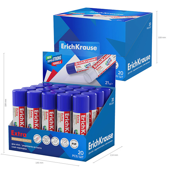 КЛЕЙ КАРАНДАШ 21 Г. ERICHKRAUSE ЭКСТРА /20/480/