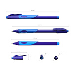 Набор из 2 ручек шариковых ErichKrause ErgoLine® Kids Stick&Grip Neon 0.5, Super Glide Techn, цвет чернил синий, син грип (в пакете)