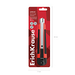 НОЖ КАНЦЕЛЯРСКИЙ 18.0 ММ. ERICHKRAUSE ARROW, КРАСНЫЙ, БЛИСТЕР /12/96/