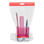 Набор настольный пластиковый ErichKrause® Base, Glitter, розовый