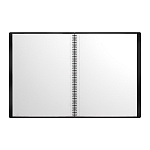 Папка файловая пластиковая на спирали ErichKrause Classic Words, с 20 прозрачными карманами, A4, черный, ассорти (в пакете по 4 шт.)