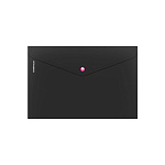 КОНВЕРТ ПЛАСТ. НА КНОПКЕ, A4, ЕRICHКRAUSE MATT ACCENT, 0,18 ММ, НЕПРОЗР. ЧЕРНЫЙ /12/240/ РФ
