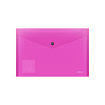 КОНВЕРТ ПЛАСТ. НА КНОПКЕ, A4, ЕRICHКRAUSE FIZZY NEON, 0.14 ММ, ПОЛУПРОЗРАЧНЫЙ, АССОРТИ /12/240/ РФ