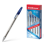 РУЧКА ГЕЛ. ERICHKRAUSE R-301 CLASSIC GEL STICK, 0,5 ММ, СИНИЙ /12/144/1728/