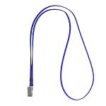 ШНУР С ЗАЖИМОМ ДЛЯ БЕЙДЖЕЙ ERICHKRAUSE, 42 СМ, МЕТАЛЛ. КЛИП, СИНИЙ /5/50/