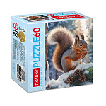 ИГРА ПАЗЛЫ ХАТБЕР. 60 ЭЛЕМЕНТОВ, А5, ПУШИСТЫЙ ХВОСТИК, 165*230ММ /24/