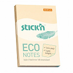 БЛОК Д/ЗАПИСИ 51*76 ММ, 100Л. HOPAX STICK*N ECO, ПАСТЕЛЬ ЖЕЛТЫЙ /12/144/412350
