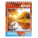 БЛОКНОТ 40 Л, А6, КЛ, ХАТБЕР. ПЕЙЗАЖИ, МЕЛ. ОБЛ. УФ-ЛАК, НА ГРЕБНЕ /6/96/