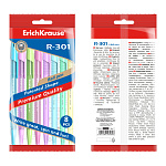 Набор из 8 ручек шариковых ErichKrause R-301 Stick Spring/ Pastel 0.7, цвет чернил синий (в пакете)