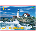 АЛЬБОМ Д/РИС. 24 Л. А4, ХАТБЕР ЭКО. ПЕЙЗАЖИ, НА СКОБЕ /11/55/ РФ