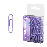 СКРЕПКИ 28 ММ/100 ШТ. ERICHKRAUSE MANGA, ВИНИЛ. ПОКРЫТИЕ, ЛИЛОВЫЙ, ПЭТ-БОКС /10/200/