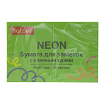 БЛОК Д/ЗАПИСИ 76*51 ММ, 100Л, ХАТБЕР NEON, ЗЕЛЕНЫЙ /12/