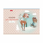 АЛЬБОМ Д/РИС. 12 Л. А4, ХАТБЕР. ОЛЕНЕНОК, НА СКОБЕ /9/90/
