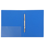 ПАПКА С ПРУЖИН. ЗАЖИМОМ БЮРОКРАТ, 0,7 ММ, СИНЯЯ /30/150//816869/РФ