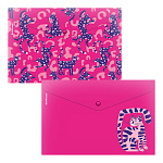 КОНВЕРТ ПЛАСТ. НА КНОПКЕ, A4, ERICHKRAUSE PINNA KOTTA, 0,16 ММ, АССОРТИ /12/240/