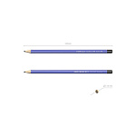 КАРАНДАШ Ч/Г ERICHKRAUSE® GRAFICA 100, HB, Т.-СИНИЙ, ТУБУС /42/252/2016/