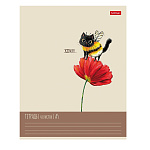 ТЕТРАДЬ 48 Л, А5, КЛ, ХАТБЕР. ЖЖ-МЯУ, ТИСНЕНИЕ, НА СКОБЕ /5/60/