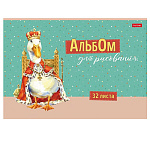 АЛЬБОМ Д/РИС. 32 Л. А4, ХАТБЕР. GUSSI, ТИСН. НА СКОБЕ /9/45/
