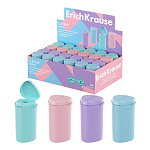 ТОЧИЛКА ПЛАСТ. ERICHKRAUSE CLICKUP, PASTEL, С КОНТЕЙНЕРОМ, АССОРТИ, ДИСПЛЕЙ /24/288/ РФ