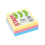 БЛОК Д/ЗАПИСИ 50*50 ММ, 300Л, STAFF, 3 ЦВЕТА /8/