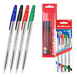 РУЧКА ШАР. ERICHKRAUSE R-301 CLASSIC 1,0 STICK, НАБОР 04 ЦВ, ПАКЕТ /24/288/