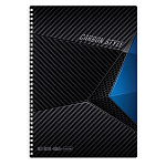 ТЕТРАДЬ 80 Л, А4, КЛ, ХАТБЕР. КАРБОНОВЫЙ СТИЛЬ, ВЫБ. ЛАК, НА ГРЕБНЕ /2/28/ РФ