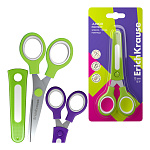НОЖНИЦЫ 13 СМ. ERICHKRAUSE JUNIOR PROTECT, АССОРТИ, ПЛАСТ. ЧЕХОЛ /12/240/