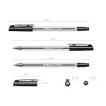 РУЧКА ШАР. ERICHKRAUSE ULTRA-10 STICK CLASSIC 0.7 SUPER GT, МЕТАЛ. НАКОН. ЧЕРНЫЙ /12/144/1728/