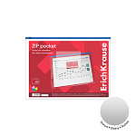 КОНВЕРТ ПЛАСТ. НА МОЛНИИ, А4, ERICHKRAUSE ZIP POCKET, 0,14 ММ. ПЛОТ, ПРОЗР. /12/240/480/