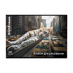 АЛЬБОМ Д/РИС. 40 Л. A4, ERICHKRAUSE BIG CITY CATS, НА СКОБЕ, MIX-PACK /5/30/