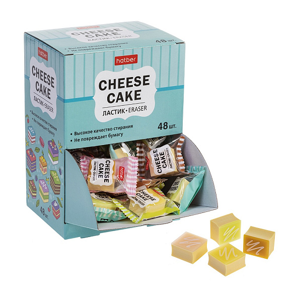 ЛАСТИК ХАТБЕР ЧИЗКЕЙК, ПВХ, КАРТ. ДИСПЛЕЙ-ВИТРИНА /48/
